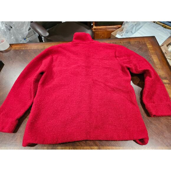 Deane & White Red 100% Wool Jacket Blazer Size L pockets - Picture 6 of 6